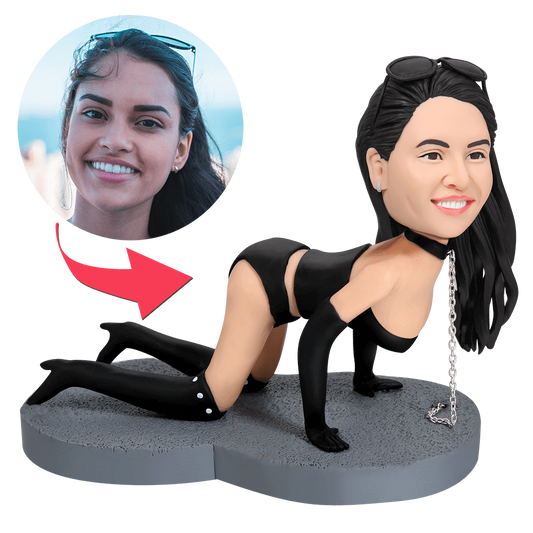 Sexy Chain Up Woman Custom Bobblehead With Engraved Text