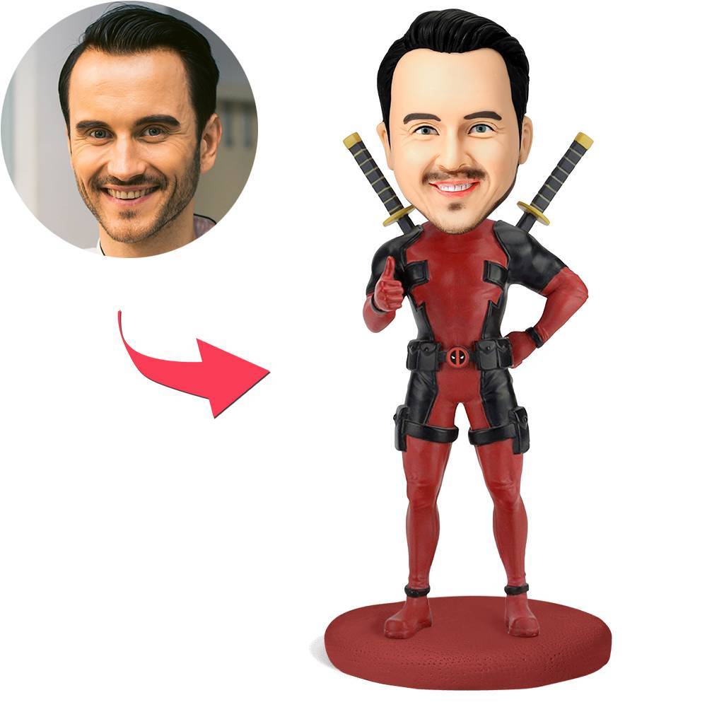 Deadpool Popular Custom Bobblehead With Engraved Text