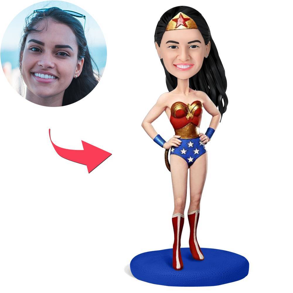 Wonder Woman Popular Custom Bobblehead With Engraved Text