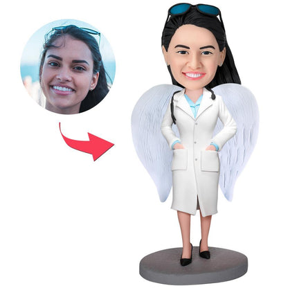 Angel Doctor Custom Bobblehead With Engraved Text