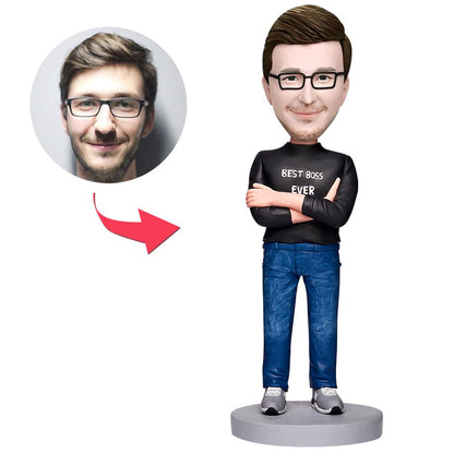 Best Boss Ever Custom Bobblehead With Engraved Text