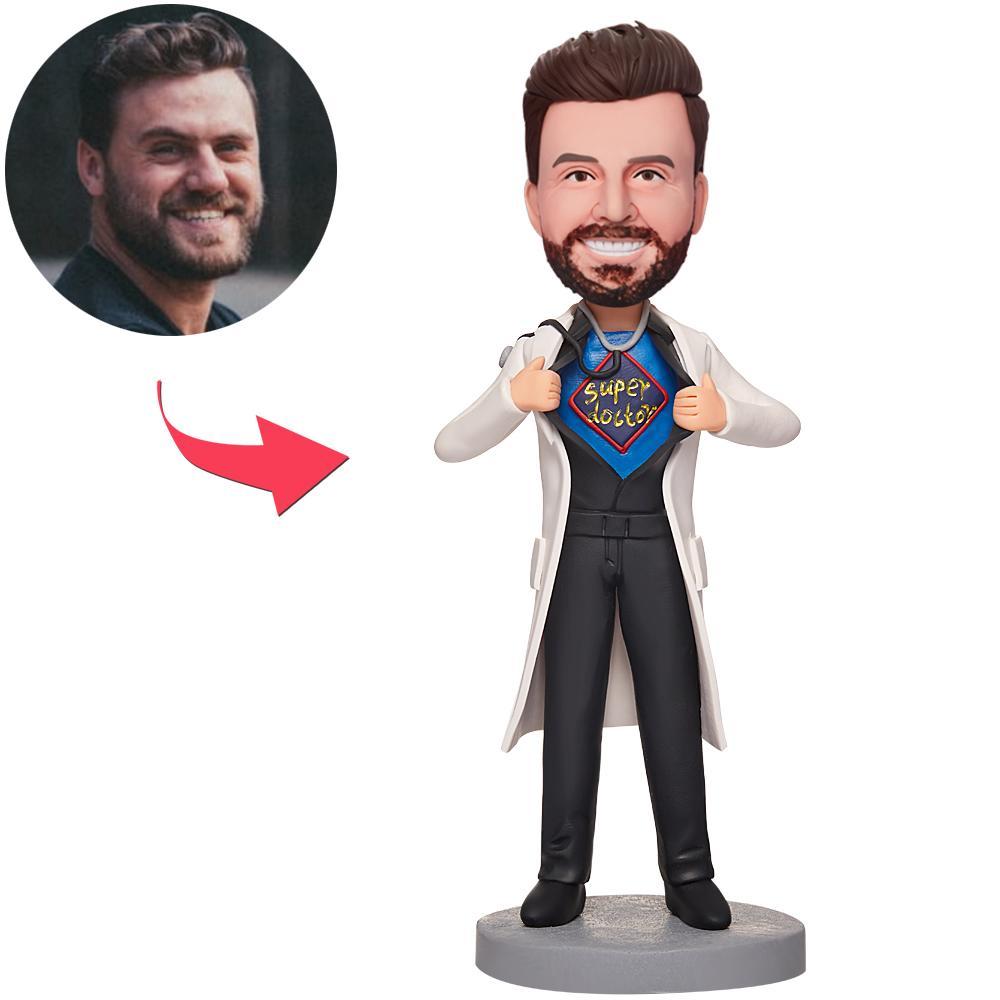 Custom Male Doctor Bobbleheads With Engraved Text