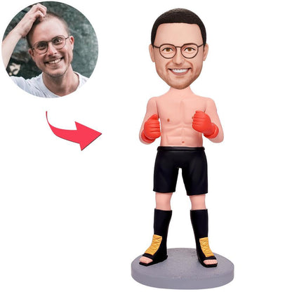 Cool Boxer Custom Bobbleheads With Engraved Text