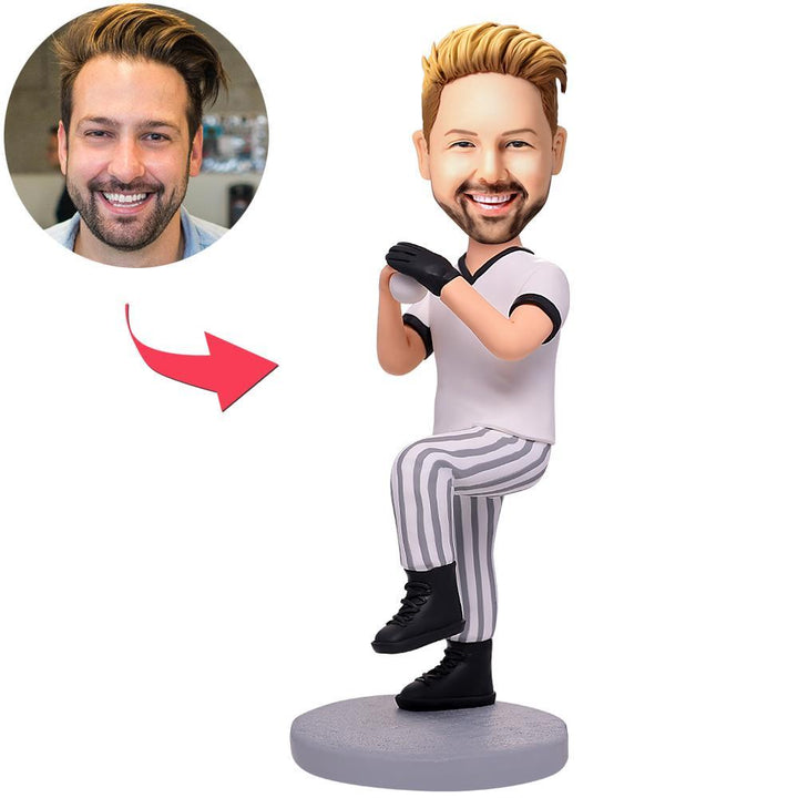 Rugby Player Custom Bobbleheads With Engraved Text