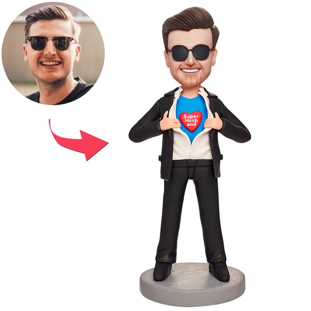 Super Husband Custom Bobbleheads With Engraved Text