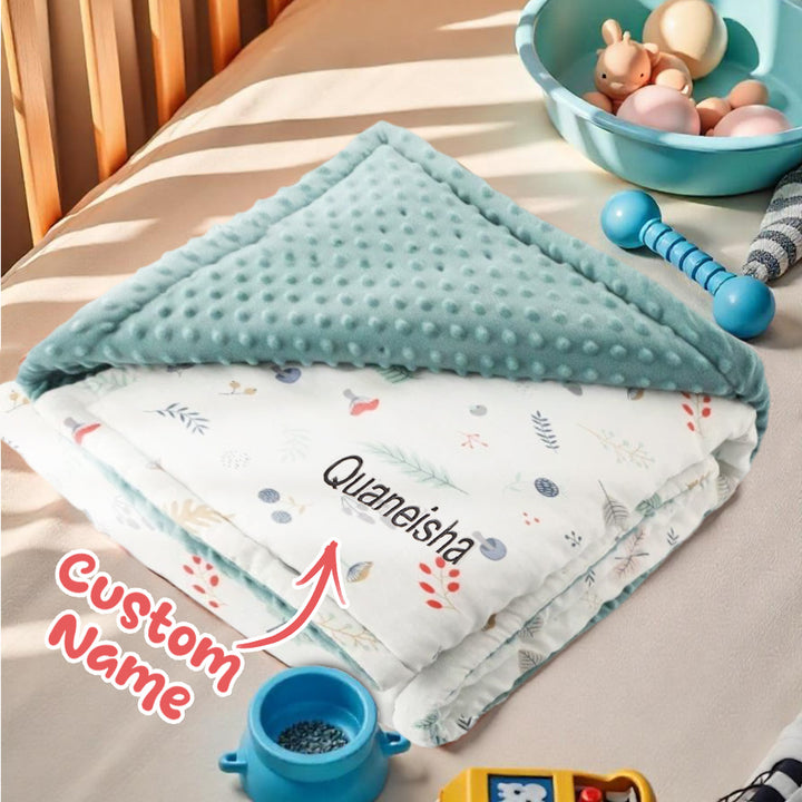 Personalized Baby Blanket Custom Baby Blanket with Embroidered Name Gift for Baby
