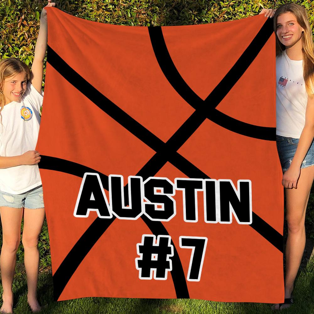 Custom Basketball Blanket Personalized Gift for Boyfriend