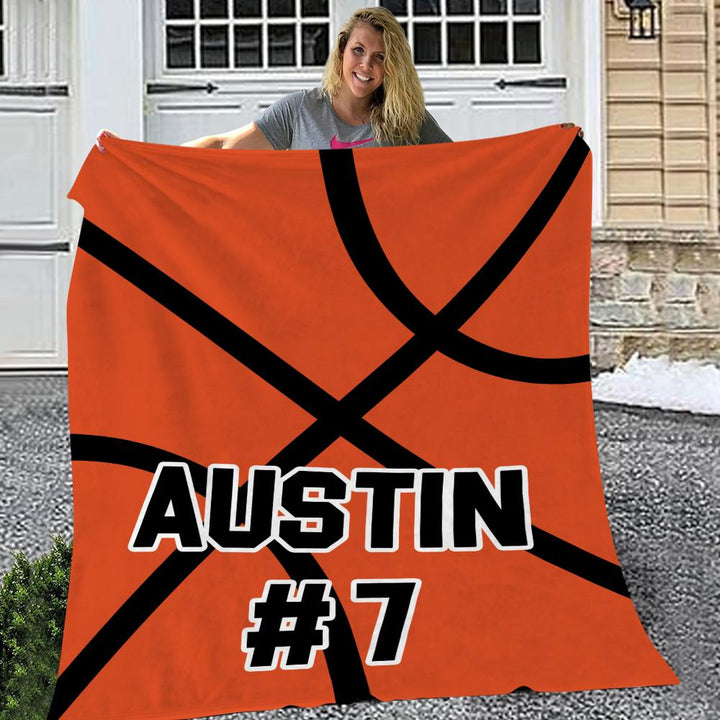 Custom Basketball Blanket Personalized Gift for Boyfriend