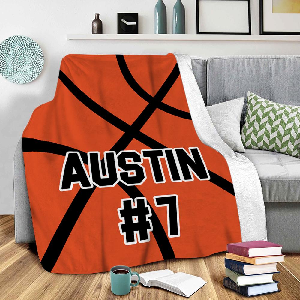 Custom Basketball Blanket Personalized Gift for Boyfriend