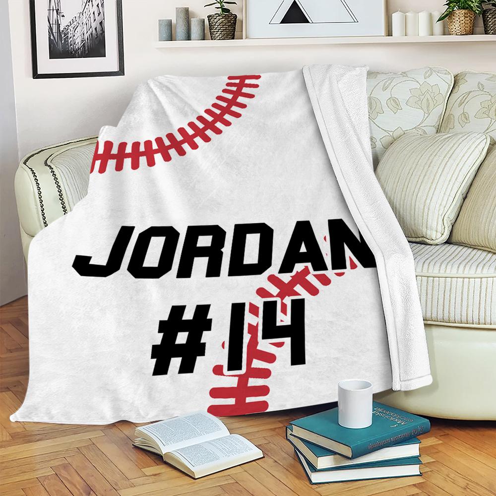 Custom Baseball Blanket Personalized Gift for Boyfriend