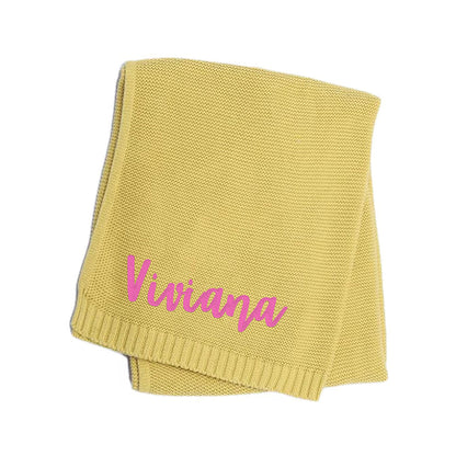 Custom Baby Blanket Embroidered Name Stroller Blanket for Newborn Baby Gift