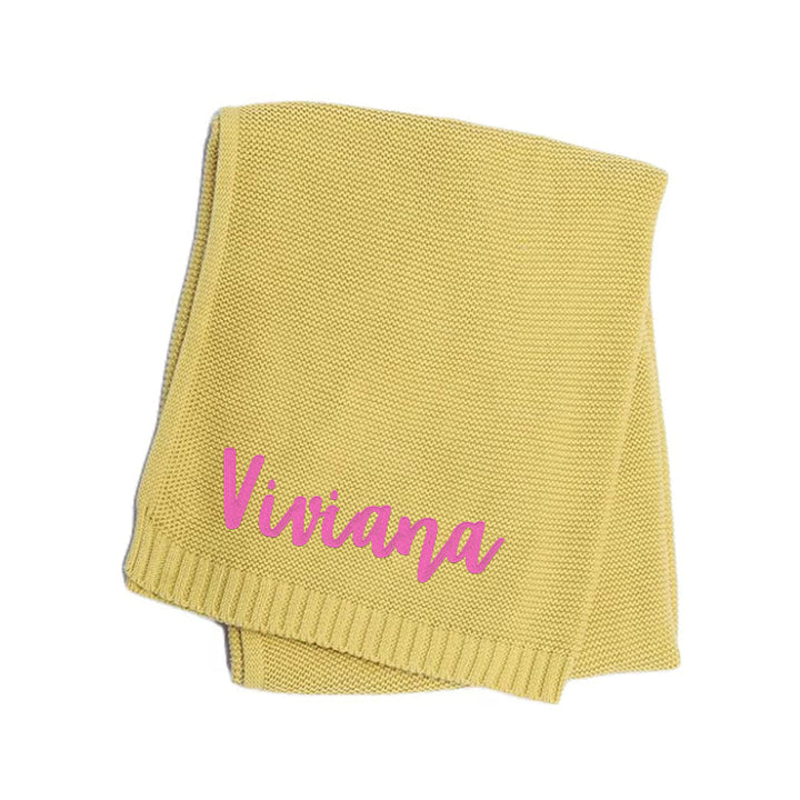 Custom Baby Blanket Embroidered Name Stroller Blanket for Newborn Baby Gift