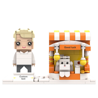 Custom Brick Figures Pen Holder Personalized Brick Figures and Pen Holder Pet Pen Holder