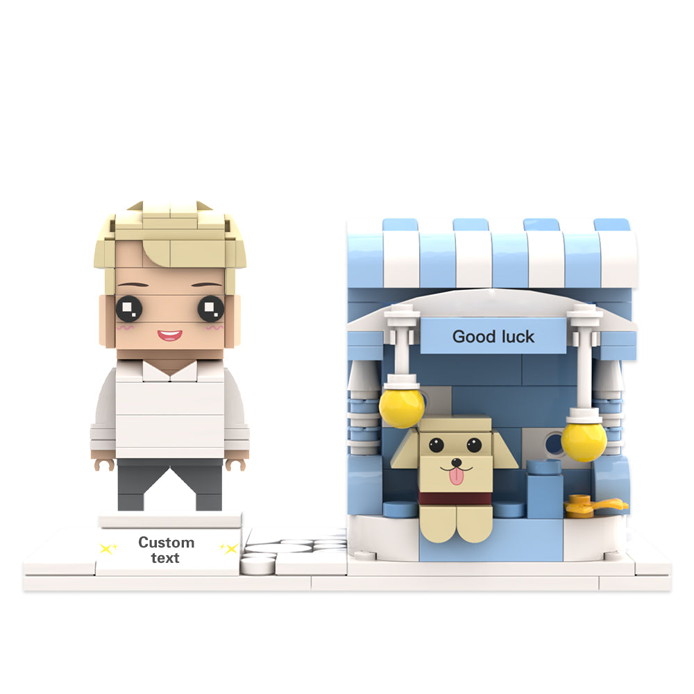 Custom Brick Figures Pen Holder Personalized Brick Figures and Pen Holder Pet Pen Holder