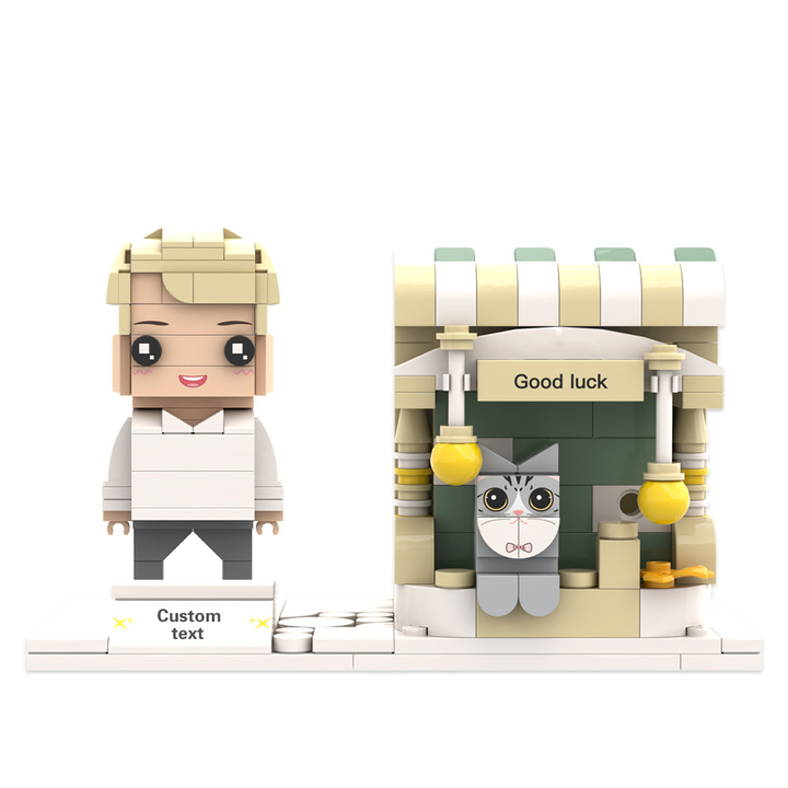 Custom Brick Figures Pen Holder Personalized Brick Figures and Pen Holder Pet Pen Holder