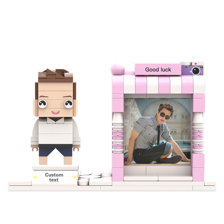 Custom Brick Figures Pen Holder Personalized Brick Figures and Pen Holder Custom Photo & Name Pen Holder
