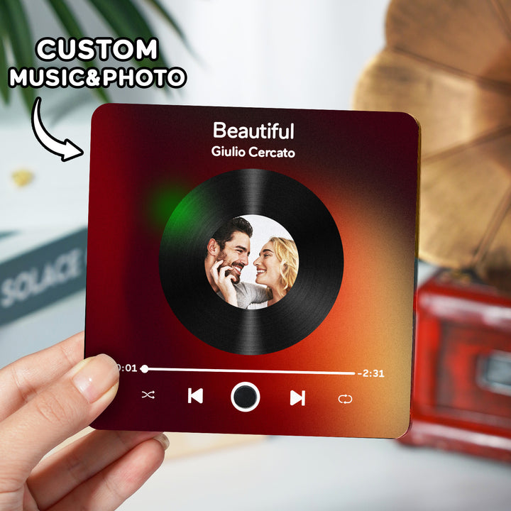 Custom Photo Music Fridge Magnet Can Play Songs Gifts for Her