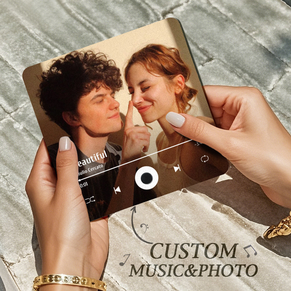 Custom Music Fridge Magnet Personalised Photo Fridge Magnet Can Play Songs Gifts for Her