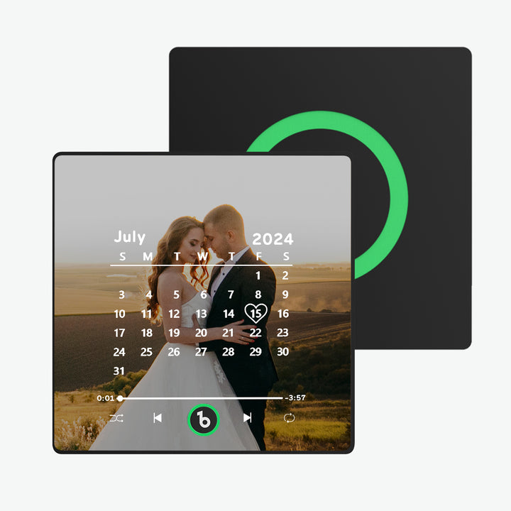 FridgeBeats Framed Custom Music Fridge Magnet New 4.0 Upgrade Colorful Frame Personalized Calendar Fridge Magnet with Photo Wedding Gift