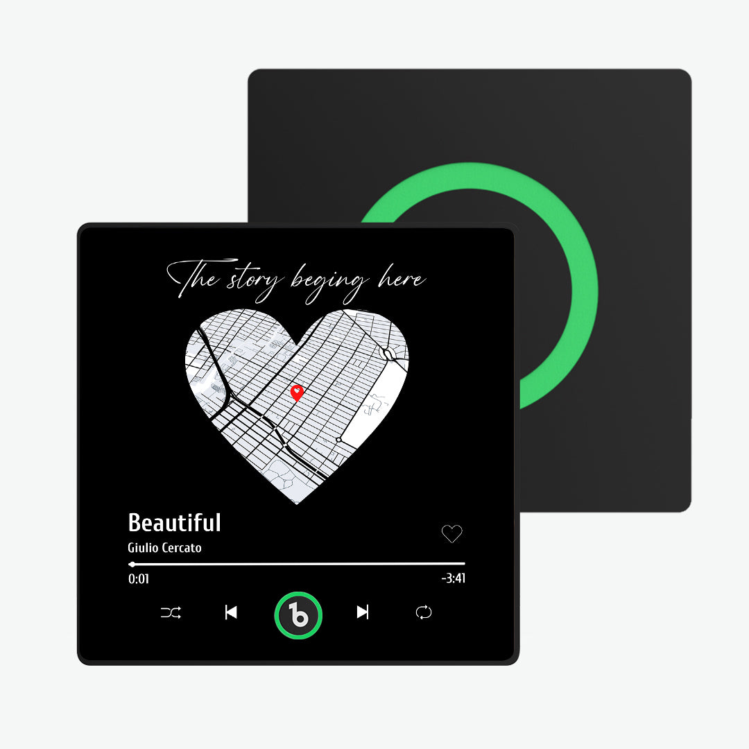 FridgeBeats Framed Custom Music Fridge Magnet with Map New 4.0 Upgrade Fridge Magnet Anniversary Gifts