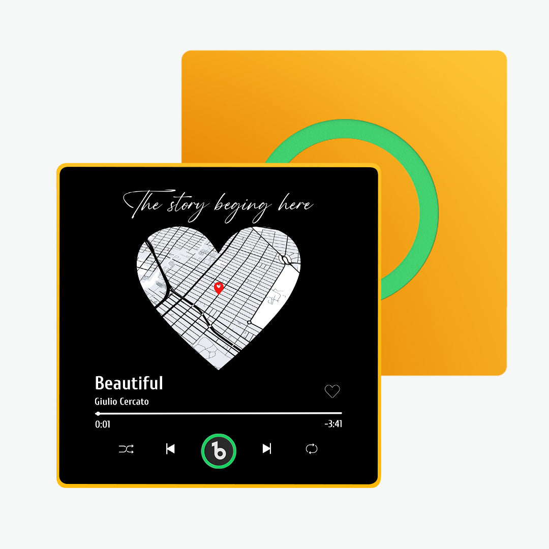 FridgeBeats Framed Custom Music Fridge Magnet with Map New 4.0 Upgrade Fridge Magnet Anniversary Gifts