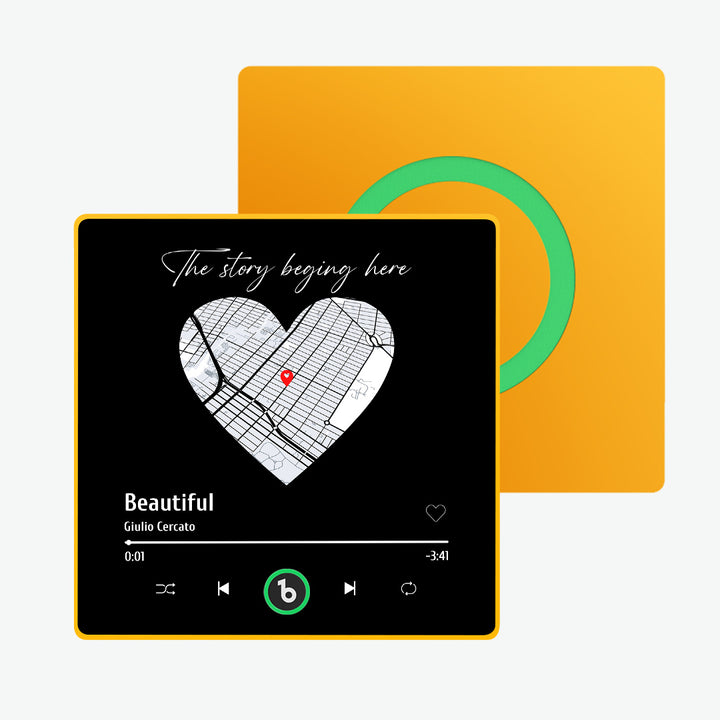 FridgeBeats Framed Custom Music Fridge Magnet with Map New 4.0 Upgrade Fridge Magnet Anniversary Gifts