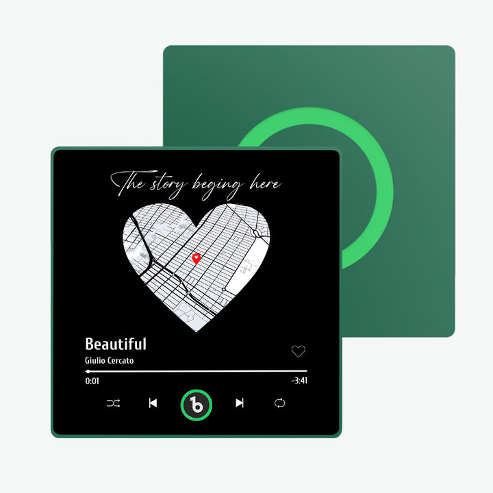 FridgeBeats Framed Custom Music Fridge Magnet with Map New 4.0 Upgrade Fridge Magnet Anniversary Gifts