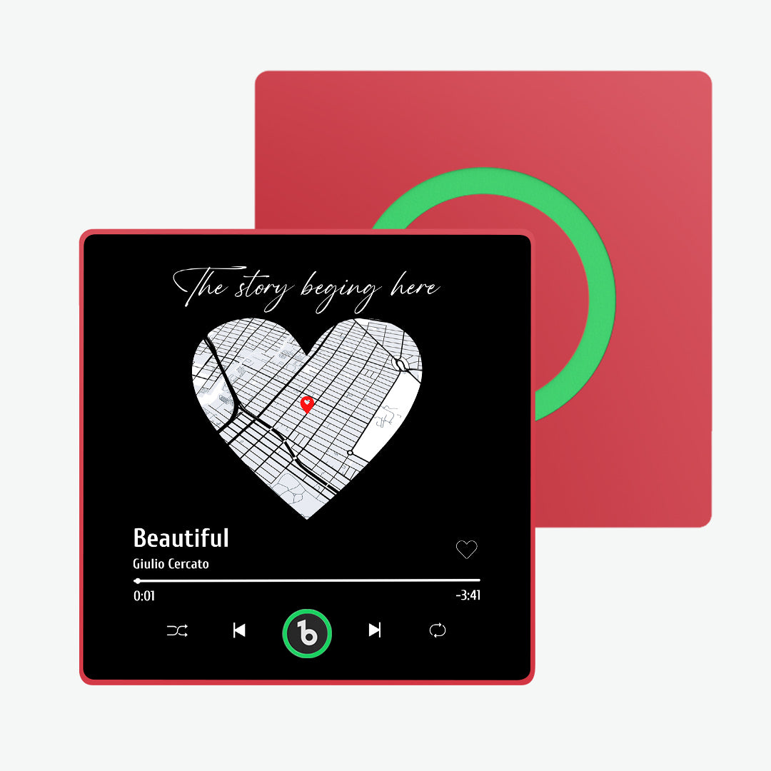 FridgeBeats Framed Custom Music Fridge Magnet with Map New 4.0 Upgrade Fridge Magnet Anniversary Gifts