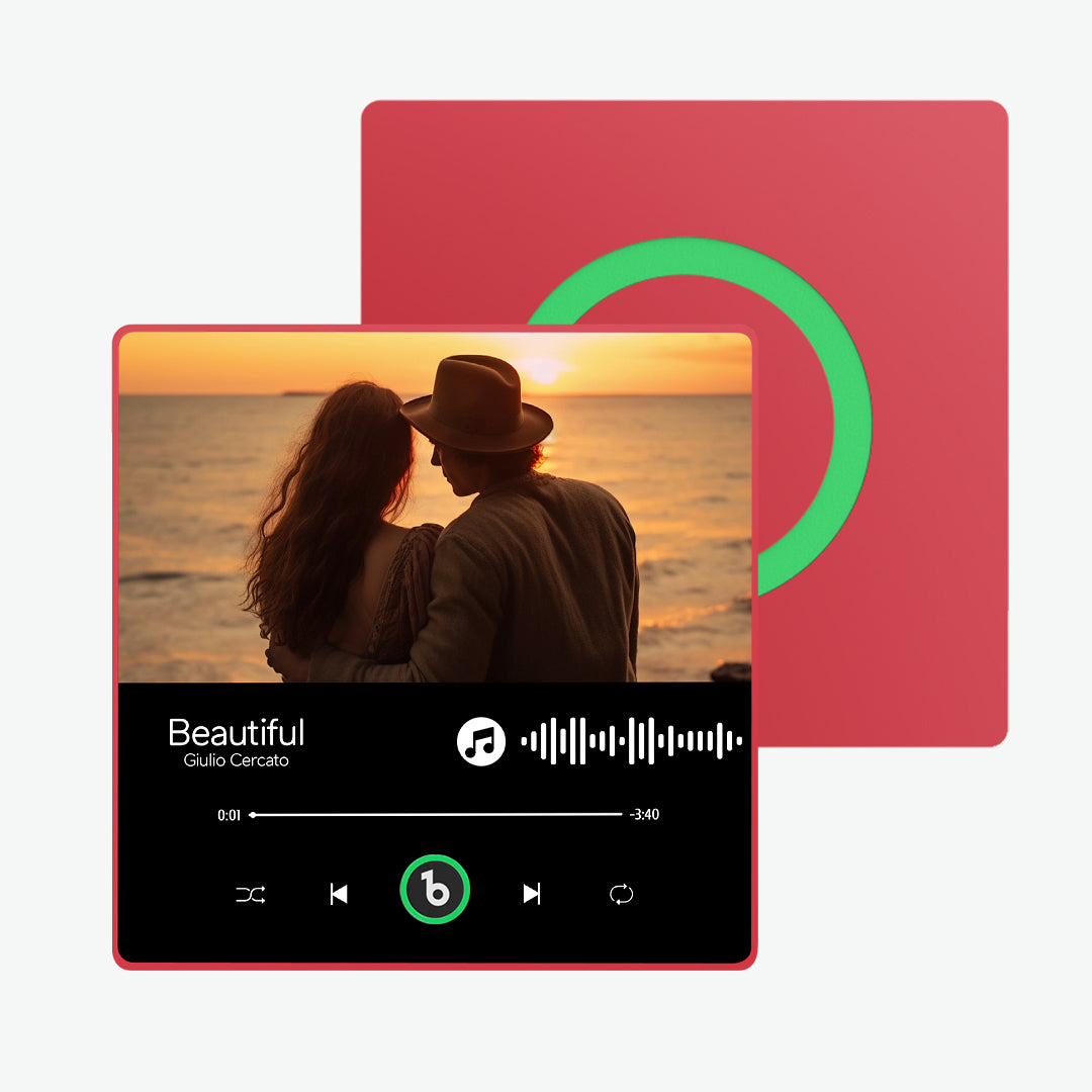 FridgeBeats Framed Custom Music Fridge Magnet Album Fridge Magnet Anniversary Gifts with Colorful Frame