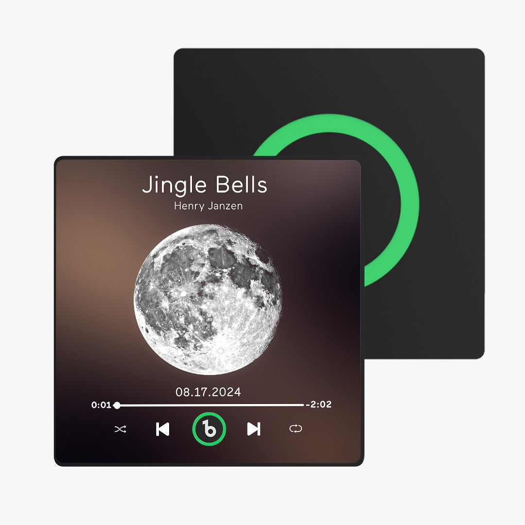 FridgeBeats Framed Custom Music Fridge Magnet New 4.0 Upgrade with Moon Phrase Album Fridge Magnet Music Wall Photo Sticker Music Movement