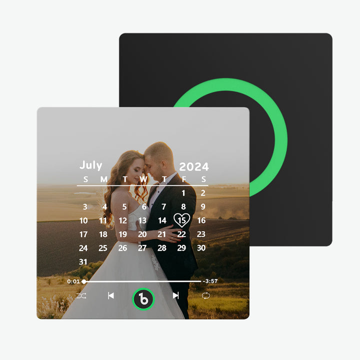 FridgeBeats Frameless Custom Music Fridge Magnet New 4.0 Upgrade Colorful Personalized Calendar Fridge Magnet with Photo Wedding Gift