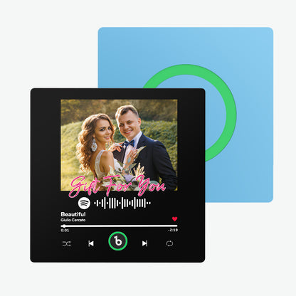 FridgeBeats Frameless Custom Music & Photo Fridge Magnet FridgeBeats 4.0 Pro Supports Bluetooth Connectivity