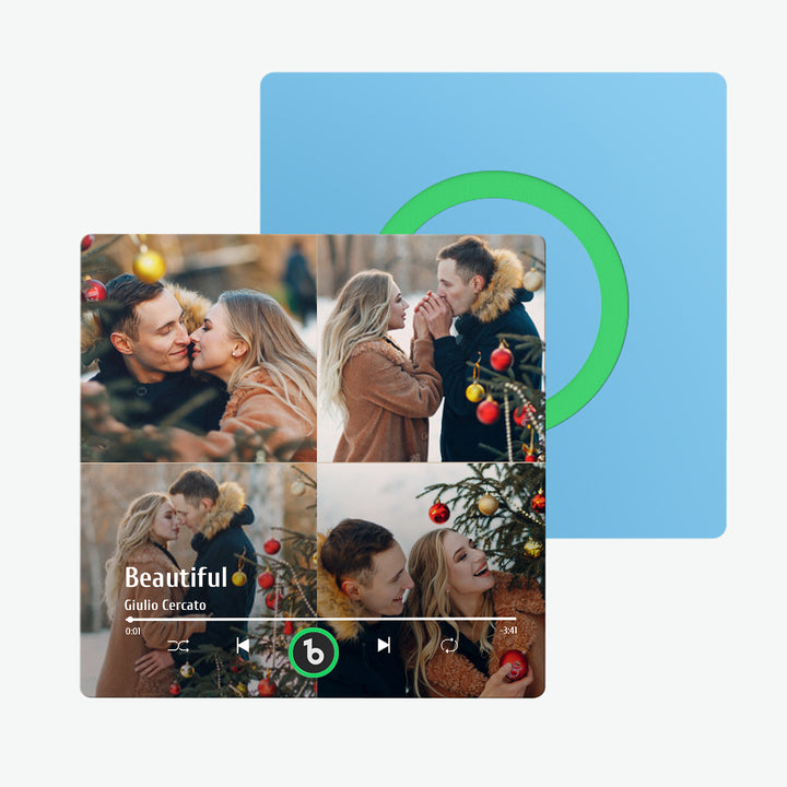 FridgeBeats Frameless Custom Music Fridge Magnet Colorful Album Fridge Magnet That Can Be Played Song Christmas Gift New 4.0 Upgrade