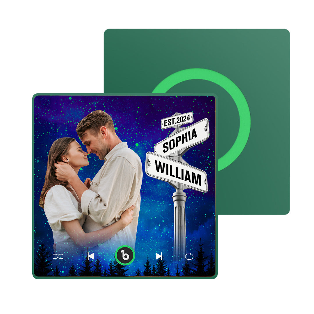 FridgeBeats Framed New 4.0 Upgrade Custom Music Fridge Magnet Street Sign Style Fridge Magnet Gift for Lover