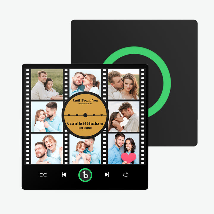 FridgeBeats Frameless New 4.0 Upgrade Custom Music Fridge Magnet Film Photo Collage Style Fridge Magnet Gift for Lover