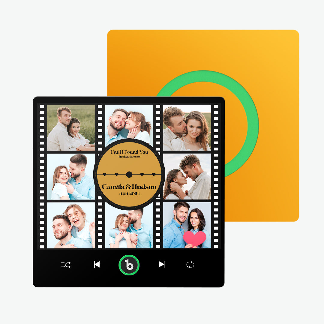 FridgeBeats Frameless New 4.0 Upgrade Custom Music Fridge Magnet Film Photo Collage Style Fridge Magnet Gift for Lover