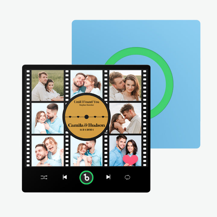 FridgeBeats Frameless New 4.0 Upgrade Custom Music Fridge Magnet Film Photo Collage Style Fridge Magnet Gift for Lover