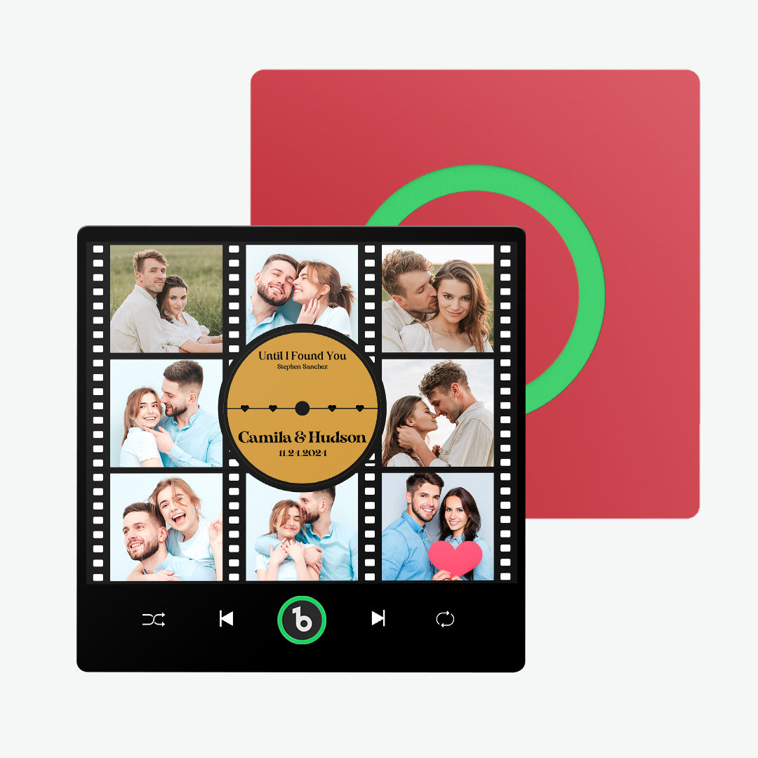 FridgeBeats Frameless New 4.0 Upgrade Custom Music Fridge Magnet Film Photo Collage Style Fridge Magnet Gift for Lover