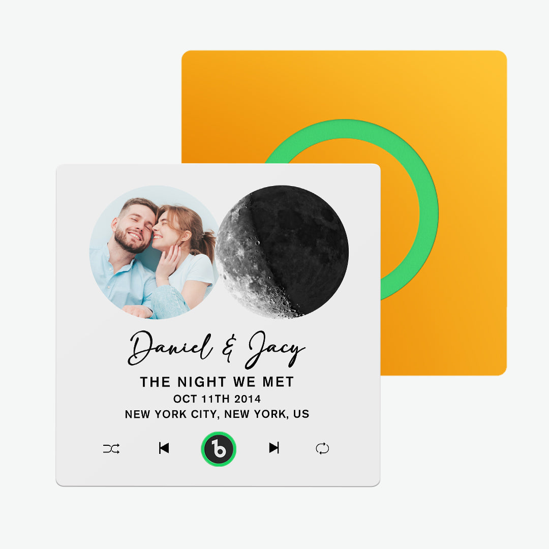 FridgeBeats Frameless New 4.0 Upgrade Custom Music Fridge Magnet Moon Phase Style Fridge Magnet Gift for Lover