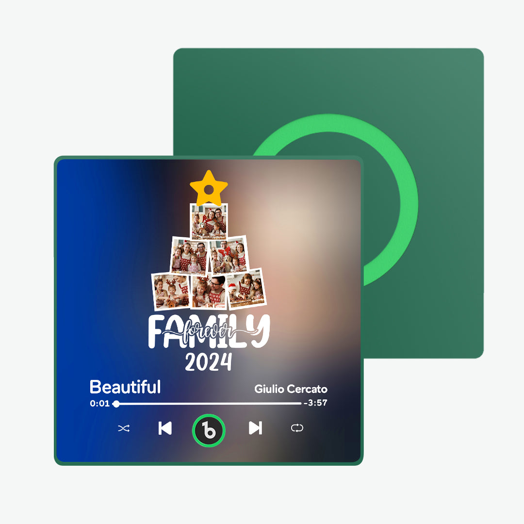 FridgeBeats Framed Custom Music Fridge Magnet Personalized Christmas Tree Photo Fridge Magnet Music That Can Be Played Christmas Gift