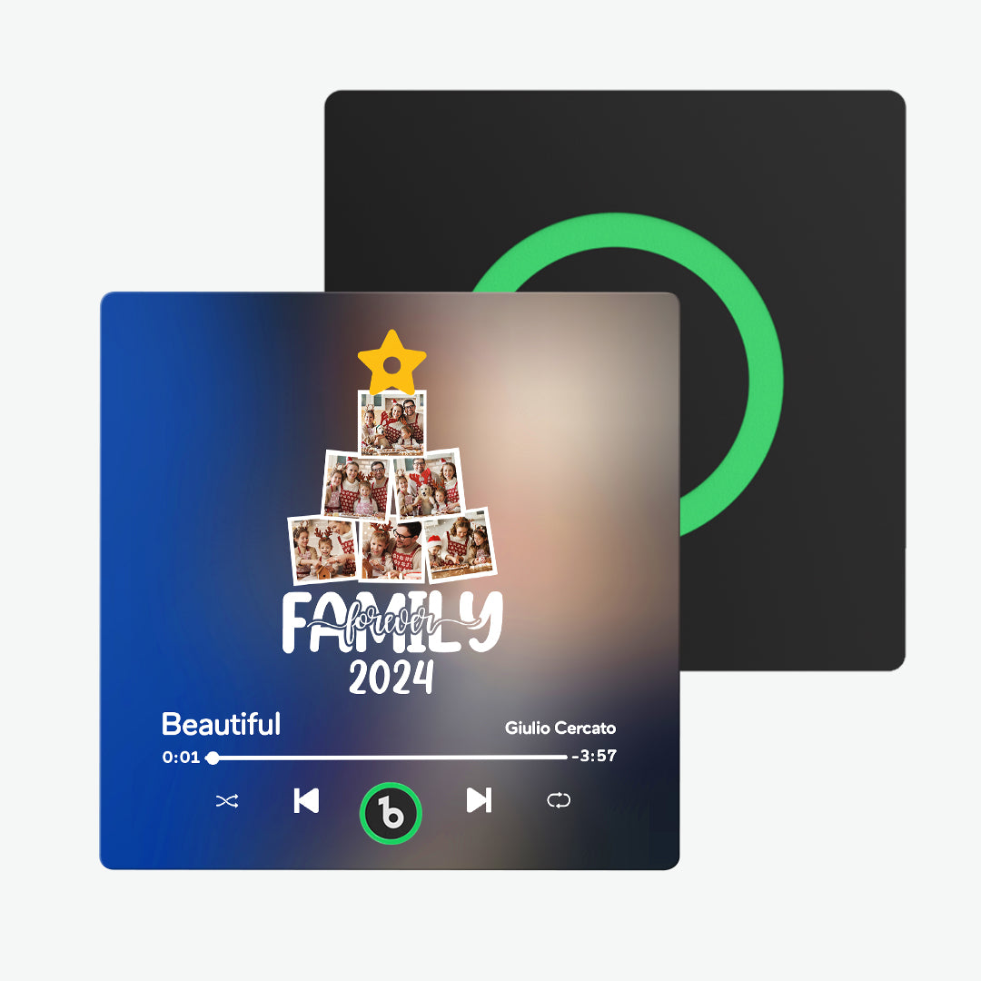 FridgeBeats Frameless Custom Music Fridge Magnet Personalized Christmas Tree Photo Fridge Magnet Music That Can Be Played Christmas Gift