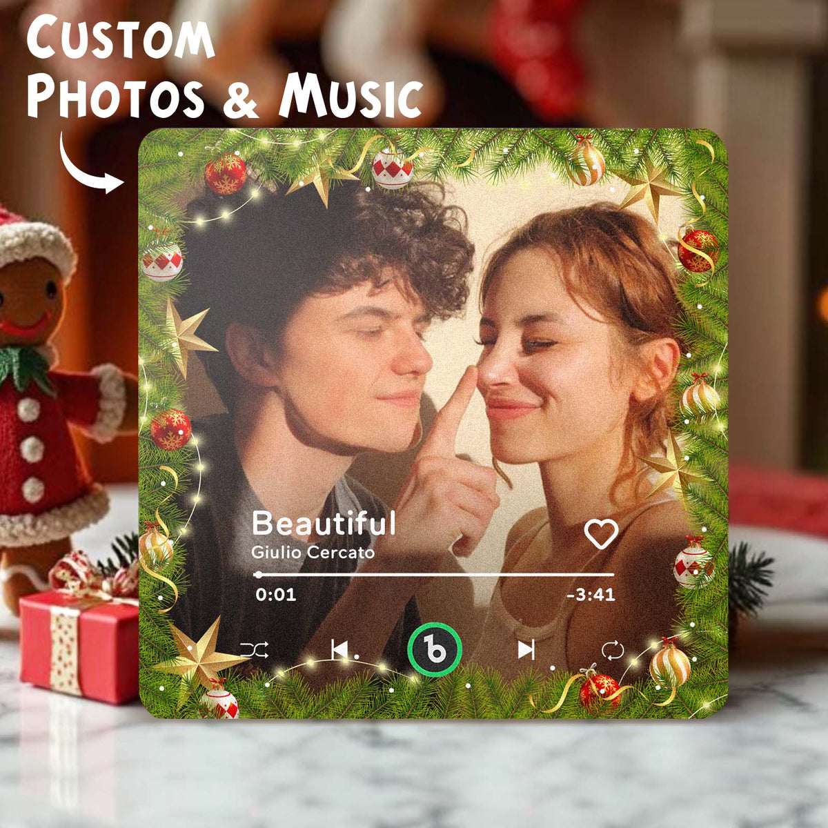 FridgeBeats Frameless Custom Music & Photo Fridge Magnet FridgeBeats 4.0 Pro Supports Bluetooth Connectivity