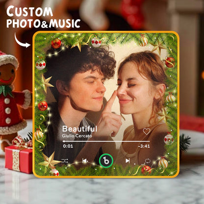 FridgeBeats Framed Custom Music & Photo Fridge Magnet FridgeBeats 4.0 Pro Supports Bluetooth Connectivity