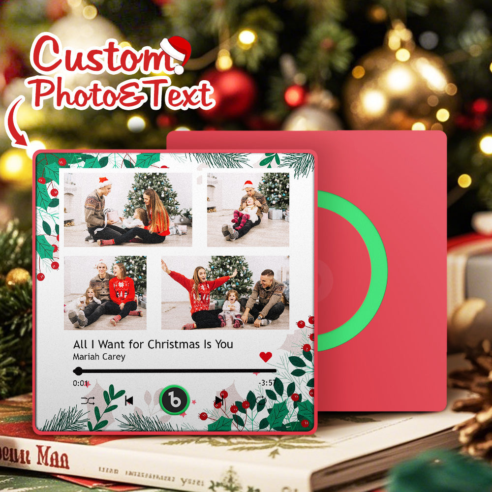 FridgeBeats Framed 4.0 Custom Music Fridge Magnet Personalized Multi Photo Fridge Magnet for Christmas Gift