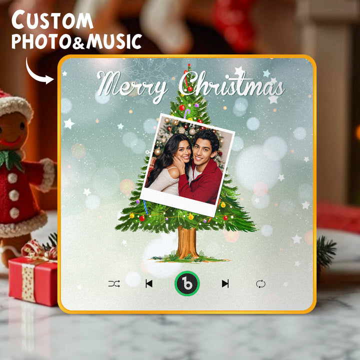 FridgeBeats Framed 4.0 Custom Music And Photo Fridge Magnet Christmas Tree Fridge Magnet for Christmas Gifts