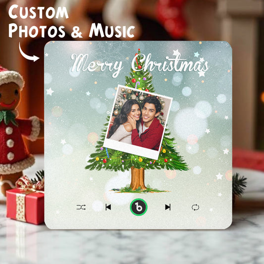FridgeBeats Frameless 4.0 Custom Music And Photo Fridge Magnet Christmas Tree Fridge Magnet for Christmas Gifts