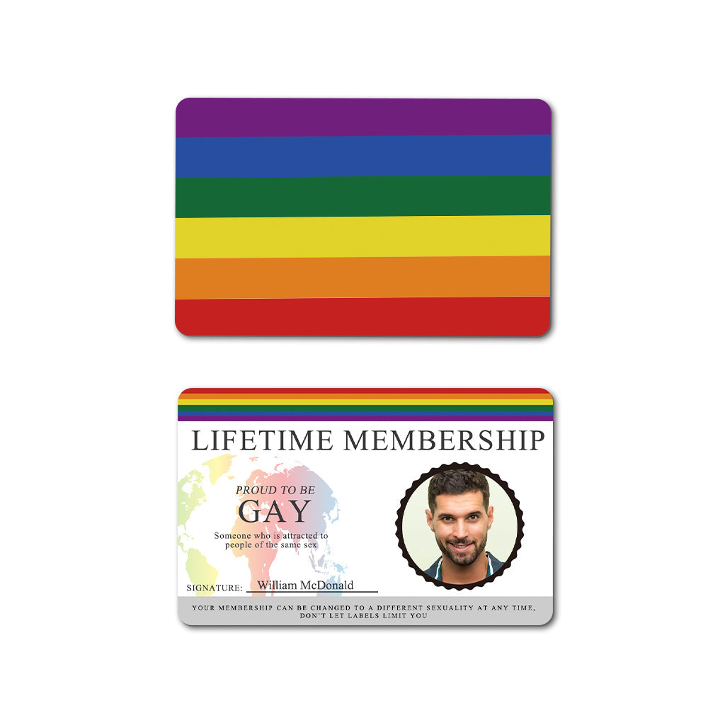 Custom LGBT ID Card Wallet Insert Personalized Gay Pride Card Badge Gifts for Pride Month