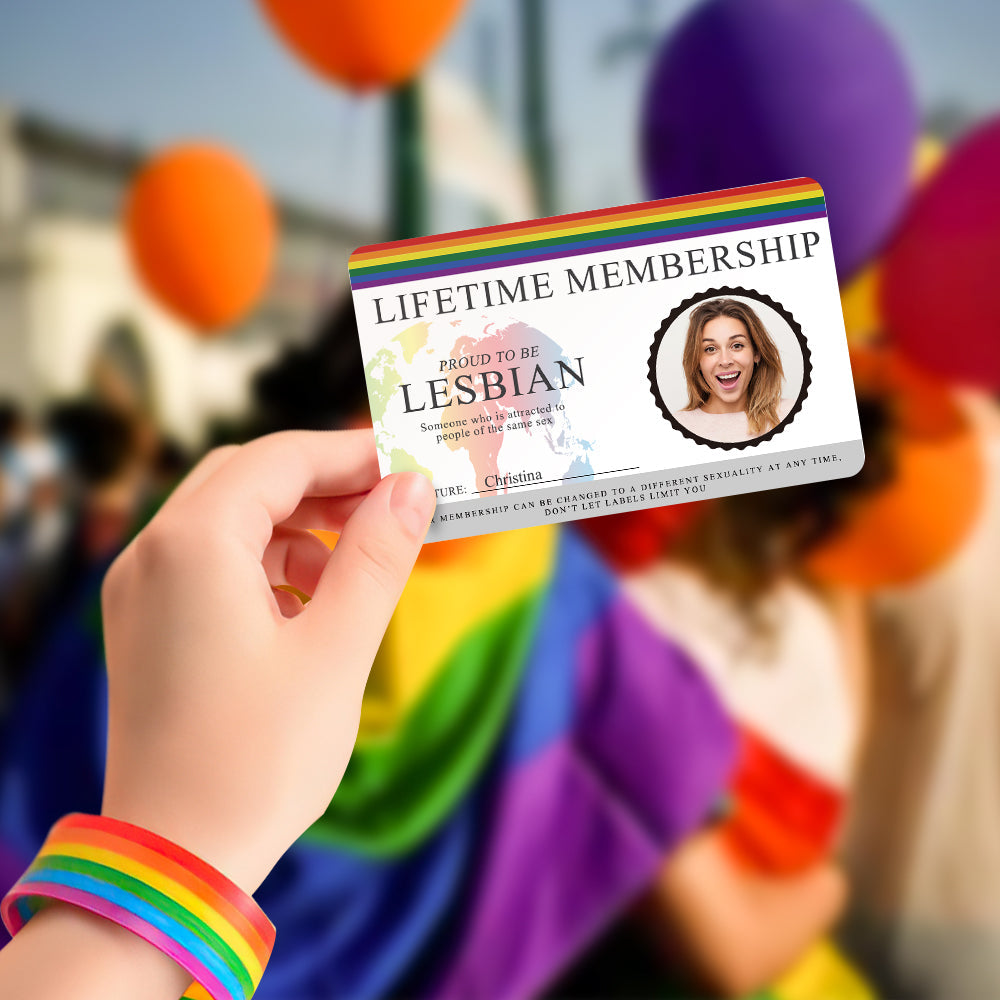 Custom LGBT ID Card Wallet Insert Personalized Gay Pride Card Badge Gifts for Pride Month