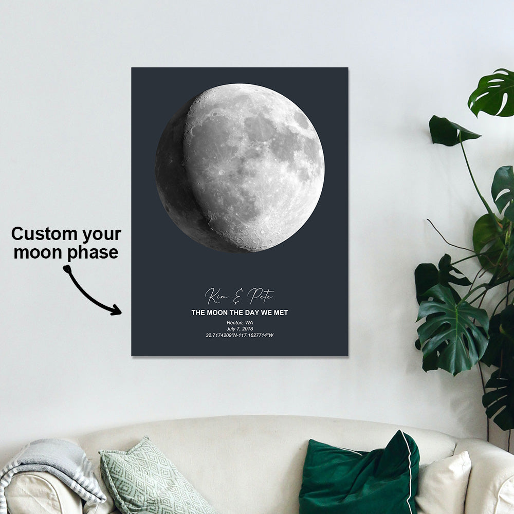 Custom Moon Phase Poster Gift for Anniversary