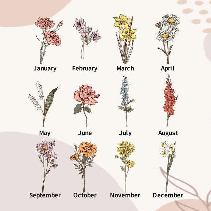 Personalized Name Can Glass with Colorful Birth Flower Custom Can Glass with Straw Gift for Mother Friends Family Bridesmaid